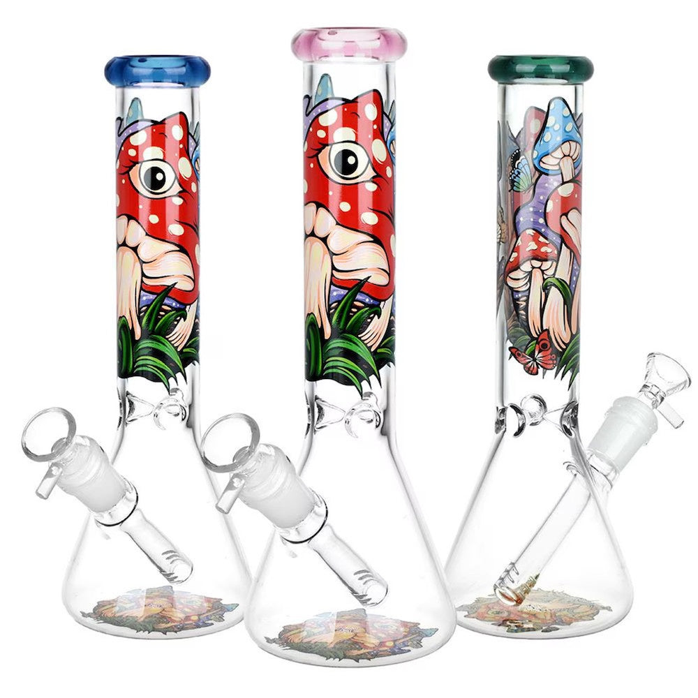 Ee of the Shroom Mushroom glass beaker - shell shock