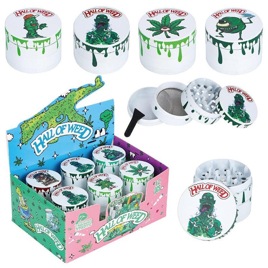 Hall of weed 4 piece herb grinder - Shell Shock