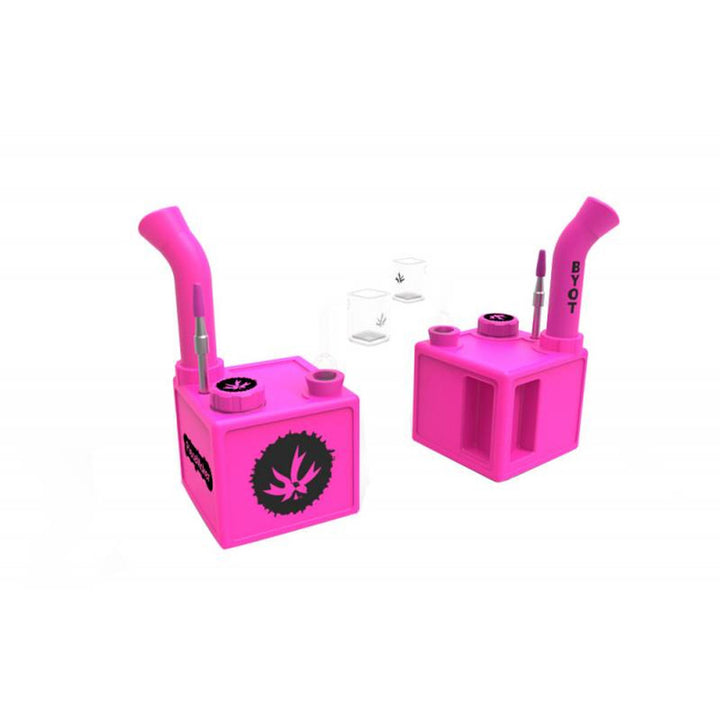 Piece Maker Pink Kube Bong - Shell Shock