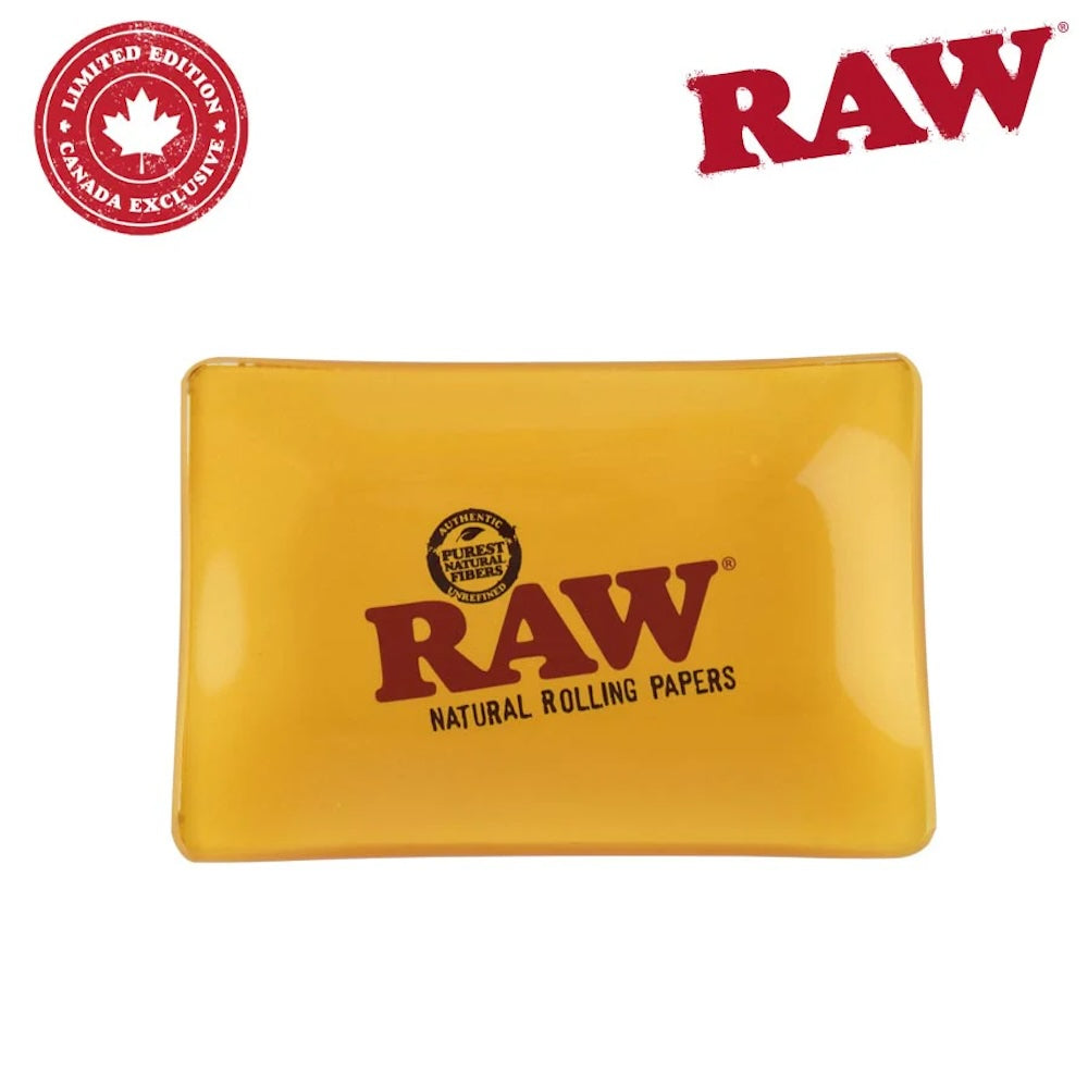 Raw glass gold rolling tray - shell shock