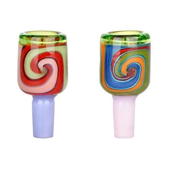 Retro Candy spiral glass bowl 14mm - shell shock